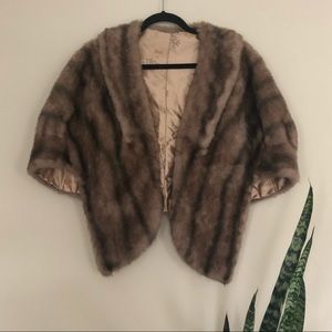 Regina Glenara by Glenoit Vegan Fur Collar Vintage 60s